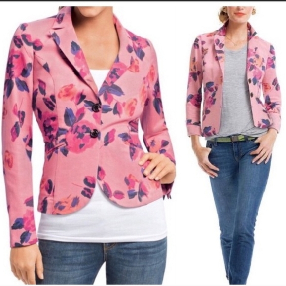 CAbi Jackets & Blazers - CAbi 804 Pink Floral Rose Garden Jacket , Size 12